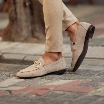 Louis - Mocassins Confort Homme Élégants avec Boucle Dorée et Semelle Légère