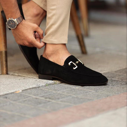 Louis - Mocassins Confort Homme Élégants avec Boucle Dorée et Semelle Légère