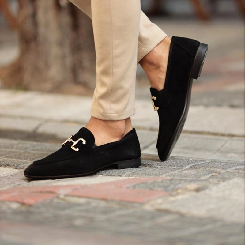 Louis - Mocassins Confort Homme Élégants avec Boucle Dorée et Semelle Légère