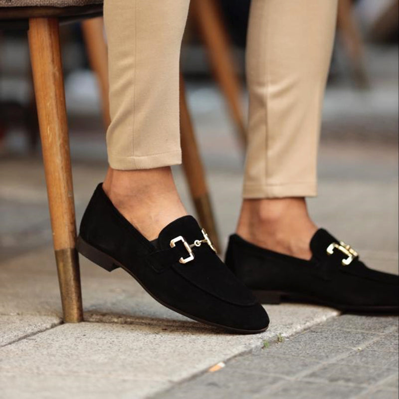 Louis - Mocassins Confort Homme Élégants avec Boucle Dorée et Semelle Légère