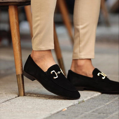 Louis - Mocassins Confort Homme Élégants avec Boucle Dorée et Semelle Légère