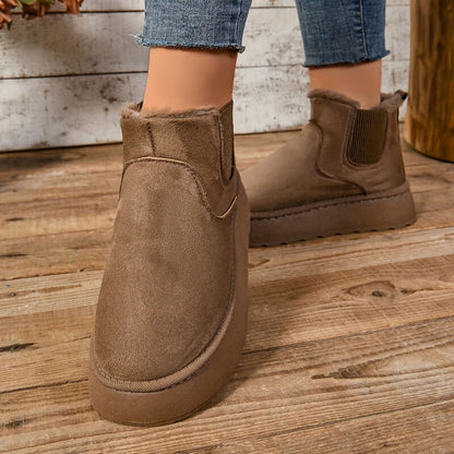 Louise - Bottines Femme d'Hiver avec Doublure Polaire et Semelle Crantée