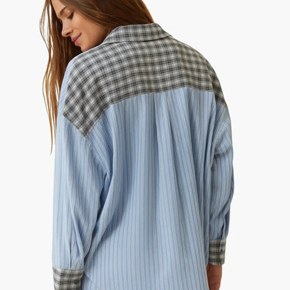 Louise - Pyjama femme long et chaud à carreaux doux et confortable