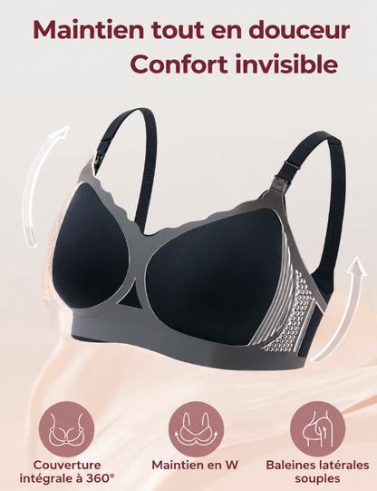 Louise - Soutien-gorge d'allaitement femme mains libres pour tire-lait à clips