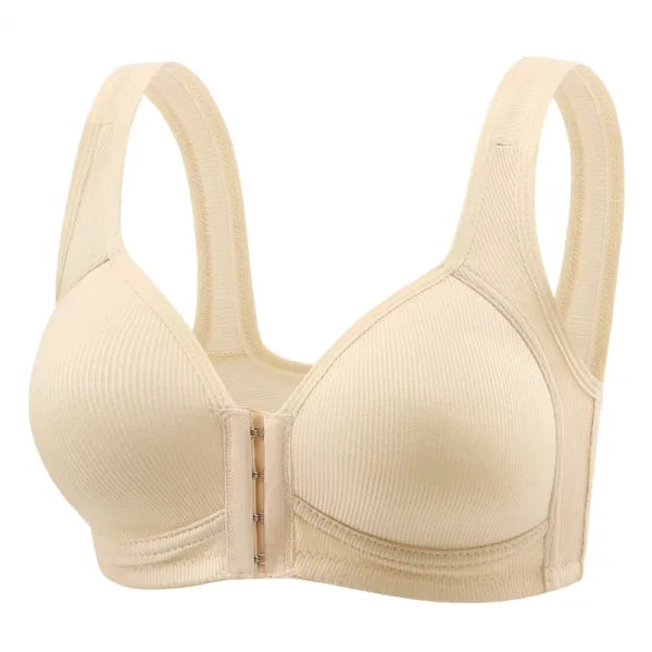 Louise - Soutien-gorge femme sans armatures à fermeture devant et maintien fort