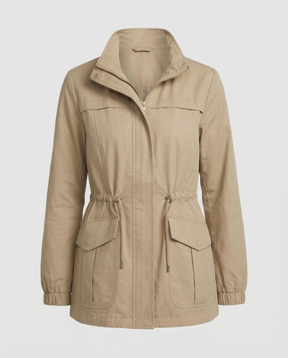 Louise - Veste Femme Imperméable Légère avec Capuche et Taille Ajustable