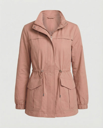 Louise - Veste Femme Imperméable Légère avec Capuche et Taille Ajustable