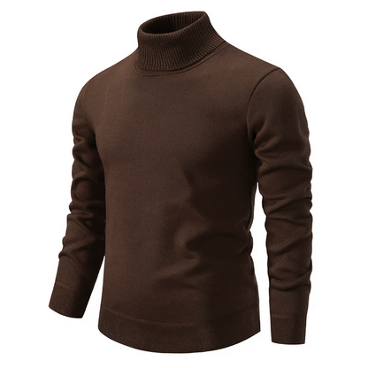 Lucas - Pull Homme en Laine Style avec Col Roulé Ajusté pour l'Automne