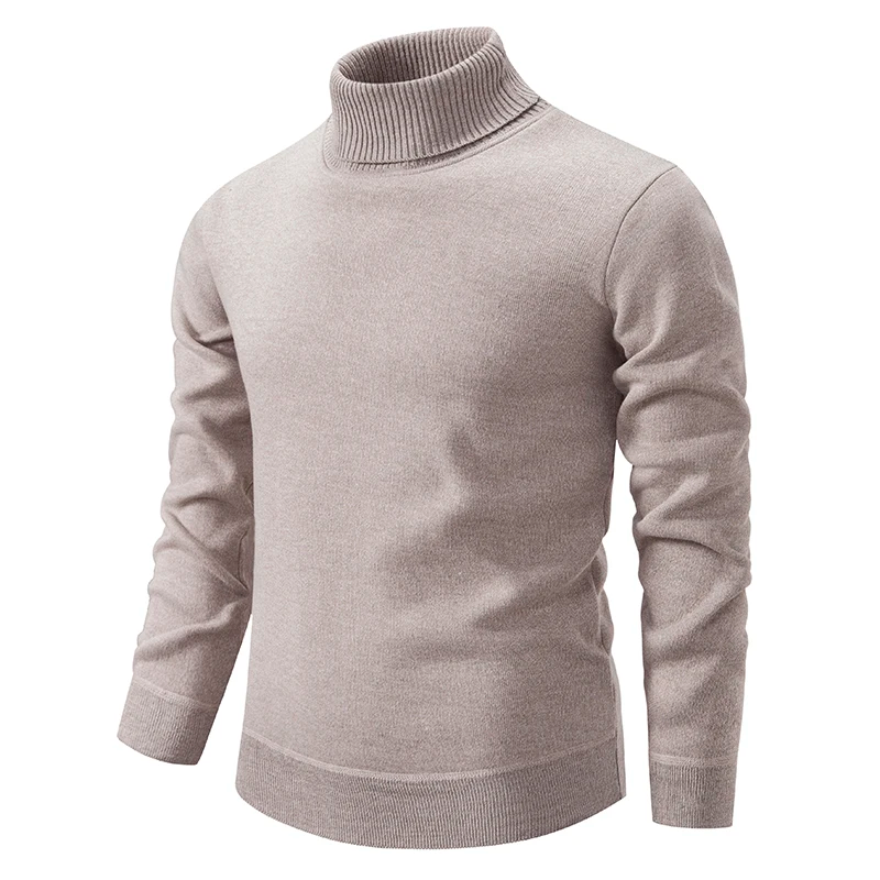 Lucas - Pull Homme en Laine Style avec Col Roulé Ajusté pour l'Automne