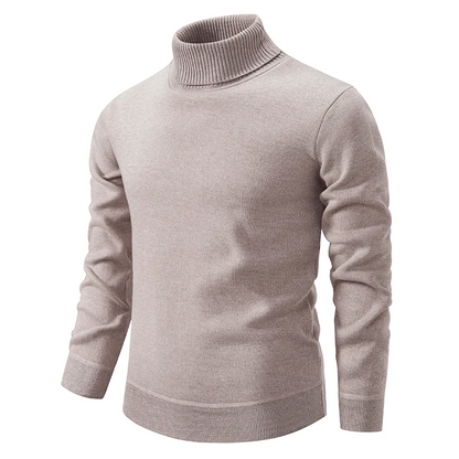 Lucas - Pull Homme en Laine Style avec Col Roulé Ajusté pour l'Automne