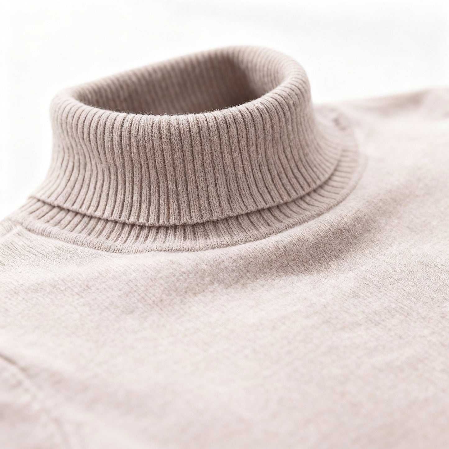 Lucas - Pull Homme en Laine Style avec Col Roulé Ajusté pour l'Automne