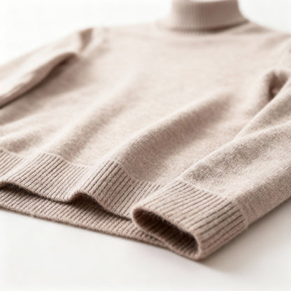 Lucas - Pull Homme en Laine Style avec Col Roulé Ajusté pour l'Automne
