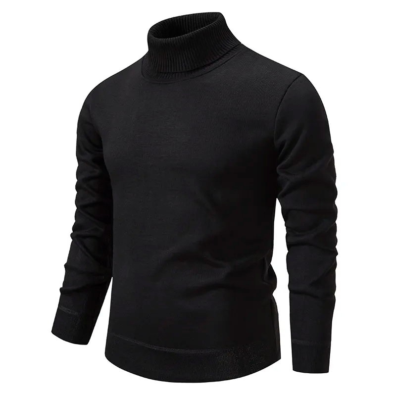 Lucas - Pull Homme en Laine Style avec Col Roulé Ajusté pour l'Automne