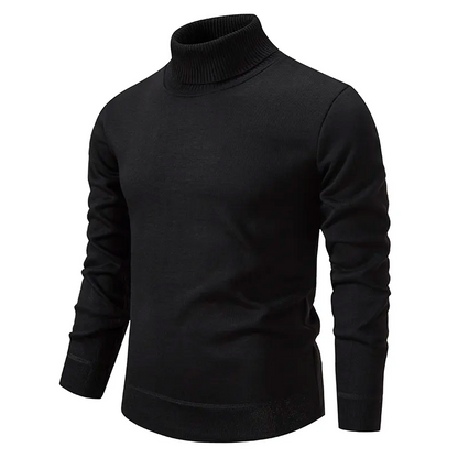 Lucas - Pull Homme en Laine Style avec Col Roulé Ajusté pour l'Automne