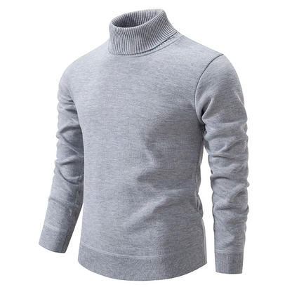 Lucas - Pull Homme en Laine Style avec Col Roulé Ajusté pour l'Automne