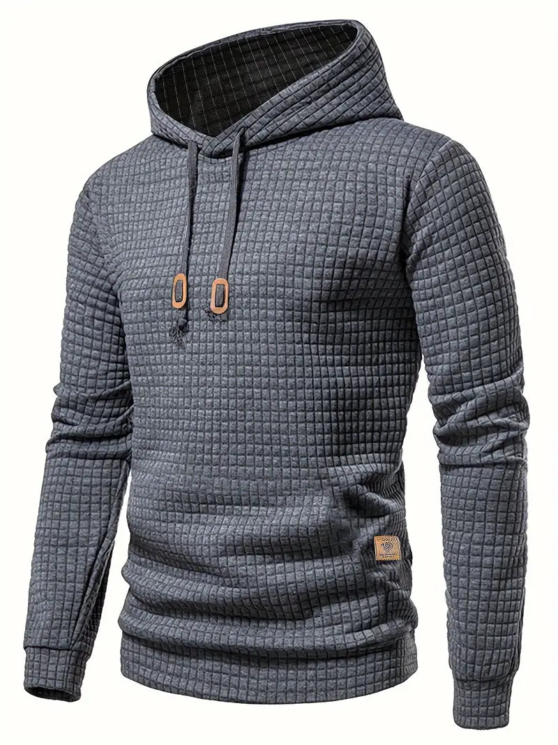 Lucas - Sweat Homme à Capuche pour l'Automne avec Texture Gaufrée