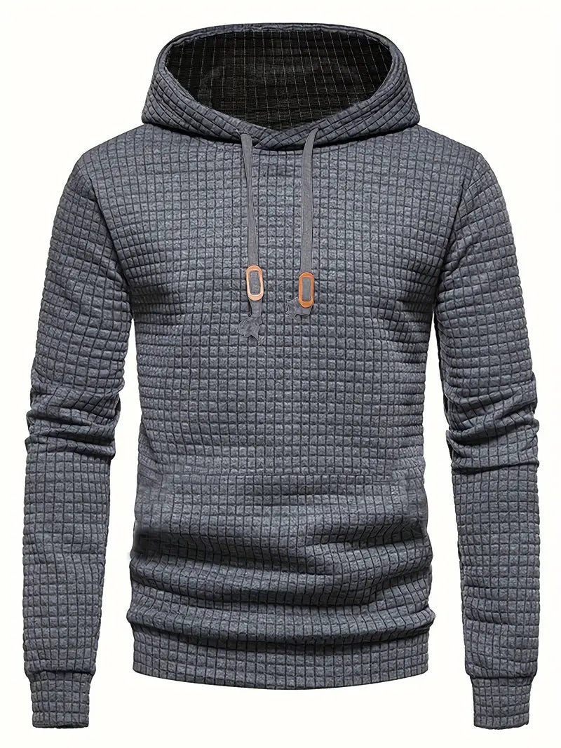 Lucas - Sweat Homme à Capuche pour l'Automne avec Texture Gaufrée