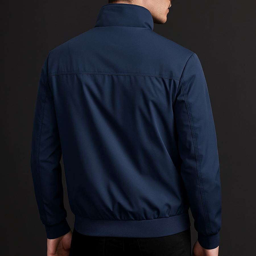 Lucas - Veste Homme d'Automne à Col Montant et Doublure à Carreaux