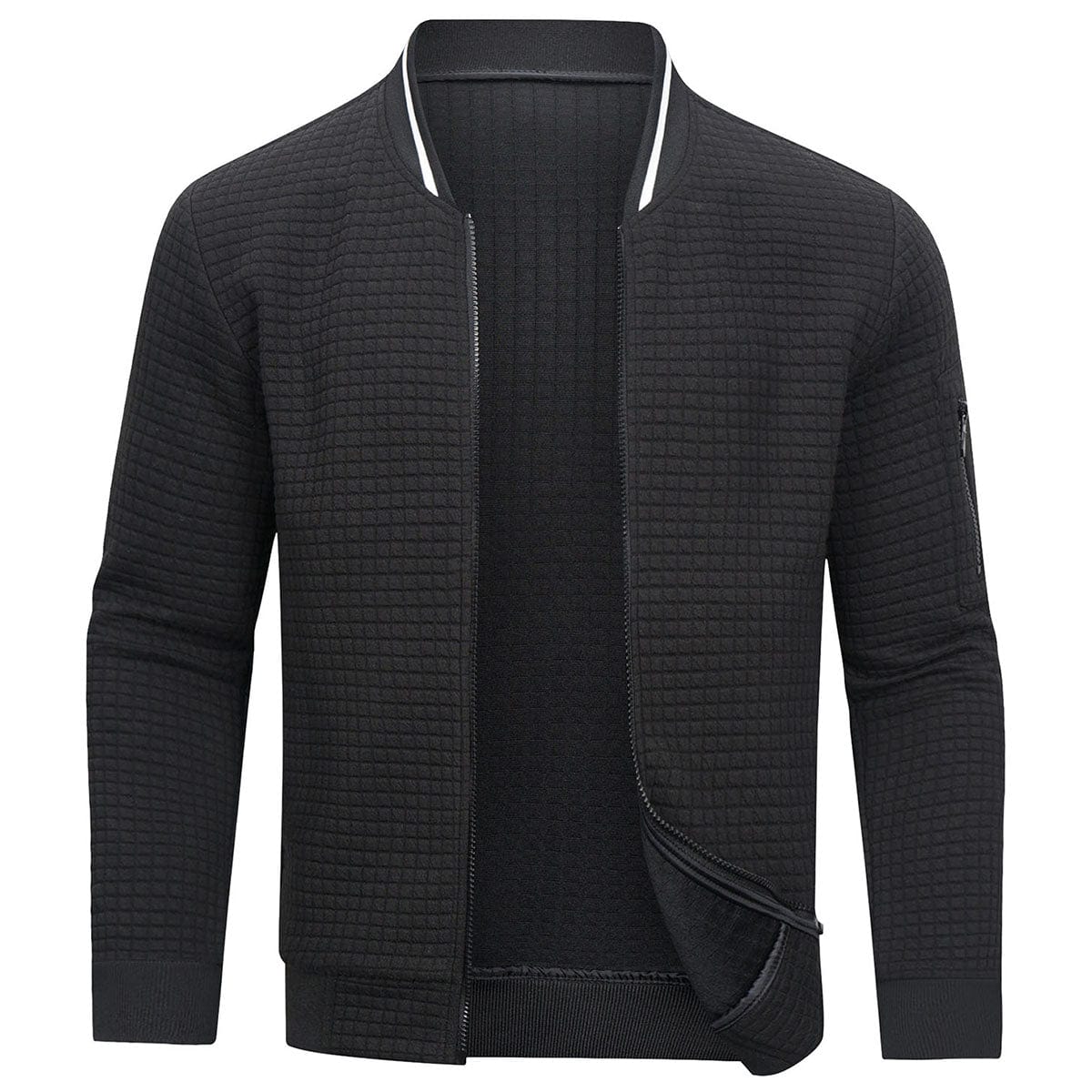 Lucas - Veste Homme en Maille Casual pour l'Automne avec Fermeture Éclair