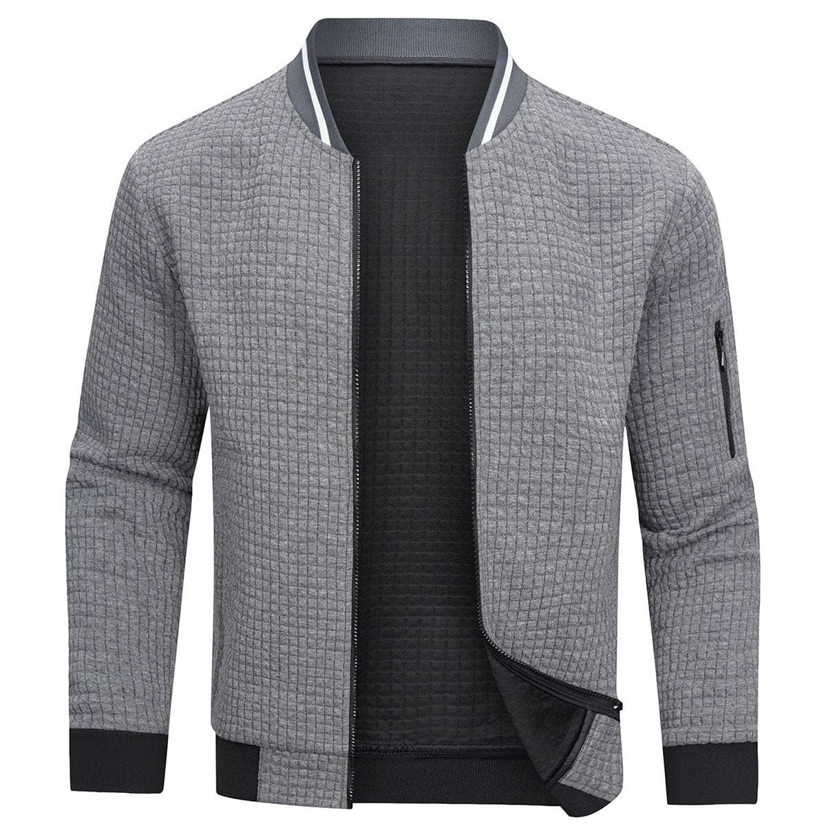 Lucas - Veste Homme en Maille Casual pour l'Automne avec Fermeture Éclair