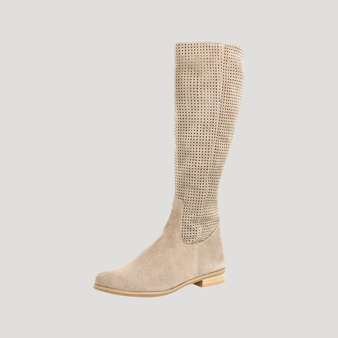 Manon - Bottes femme hautes et plates larges et souples