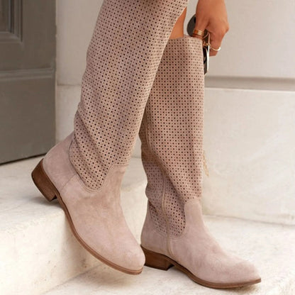 Manon - Bottes femme hautes et plates larges et souples