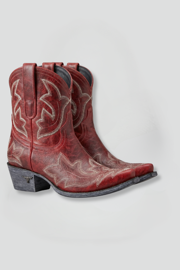 Manon - Bottines Femme Style Cowboy pour l'Automne avec Bout Pointu