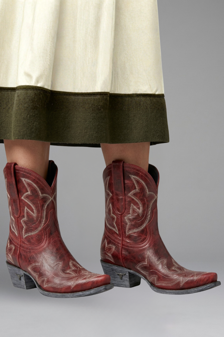 Manon - Bottines Femme Style Cowboy pour l'Automne avec Bout Pointu