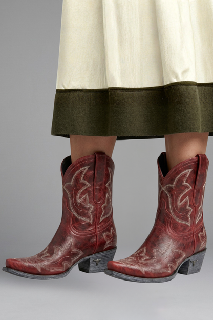 Manon - Bottines Femme Style Cowboy pour l'Automne avec Bout Pointu