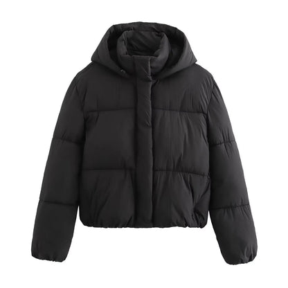 Manon - Doudoune Femme d'Hiver à Capuche avec Fermeture Éclair Oversize