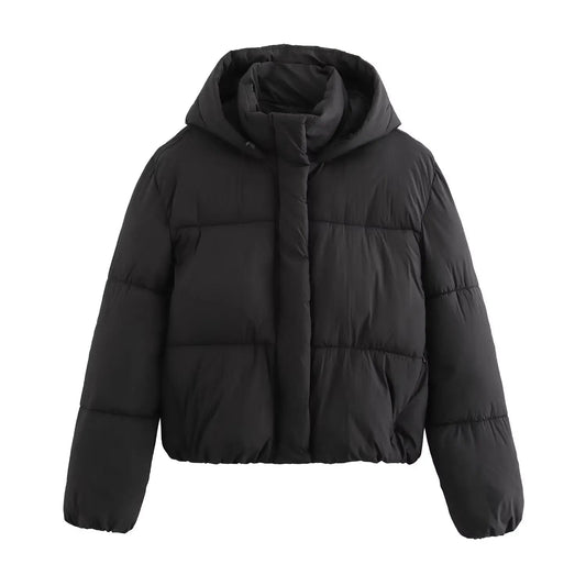 Manon - Doudoune Femme d'Hiver à Capuche avec Fermeture Éclair Oversize