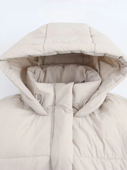 Manon - Doudoune Femme d'Hiver à Capuche avec Fermeture Éclair Oversize