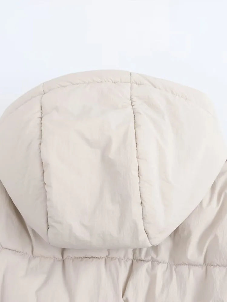Manon - Doudoune Femme d'Hiver à Capuche avec Fermeture Éclair Oversize