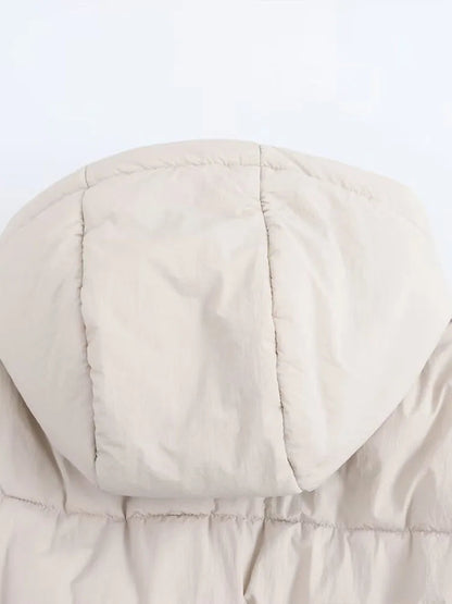 Manon - Doudoune Femme d'Hiver à Capuche avec Fermeture Éclair Oversize