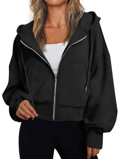 Manon - Hoodie Femme Automne Zippé avec Capuche et Coupe Oversize