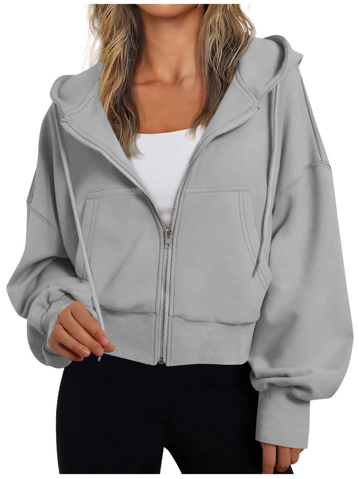 Manon - Hoodie Femme Automne Zippé avec Capuche et Coupe Oversize