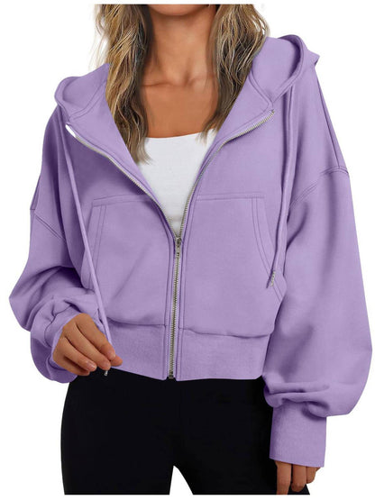 Manon - Hoodie Femme Automne Zippé avec Capuche et Coupe Oversize