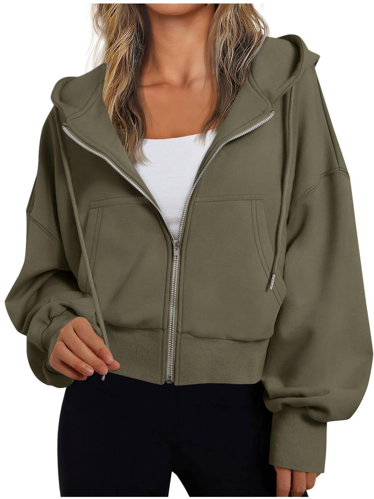 Manon - Hoodie Femme Automne Zippé avec Capuche et Coupe Oversize
