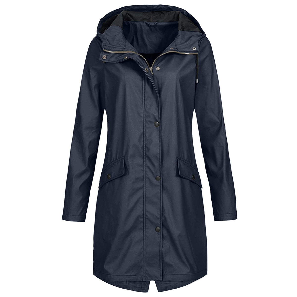 Manon - Imperméable Femme Long pour l'Automne avec Capuche et Poches