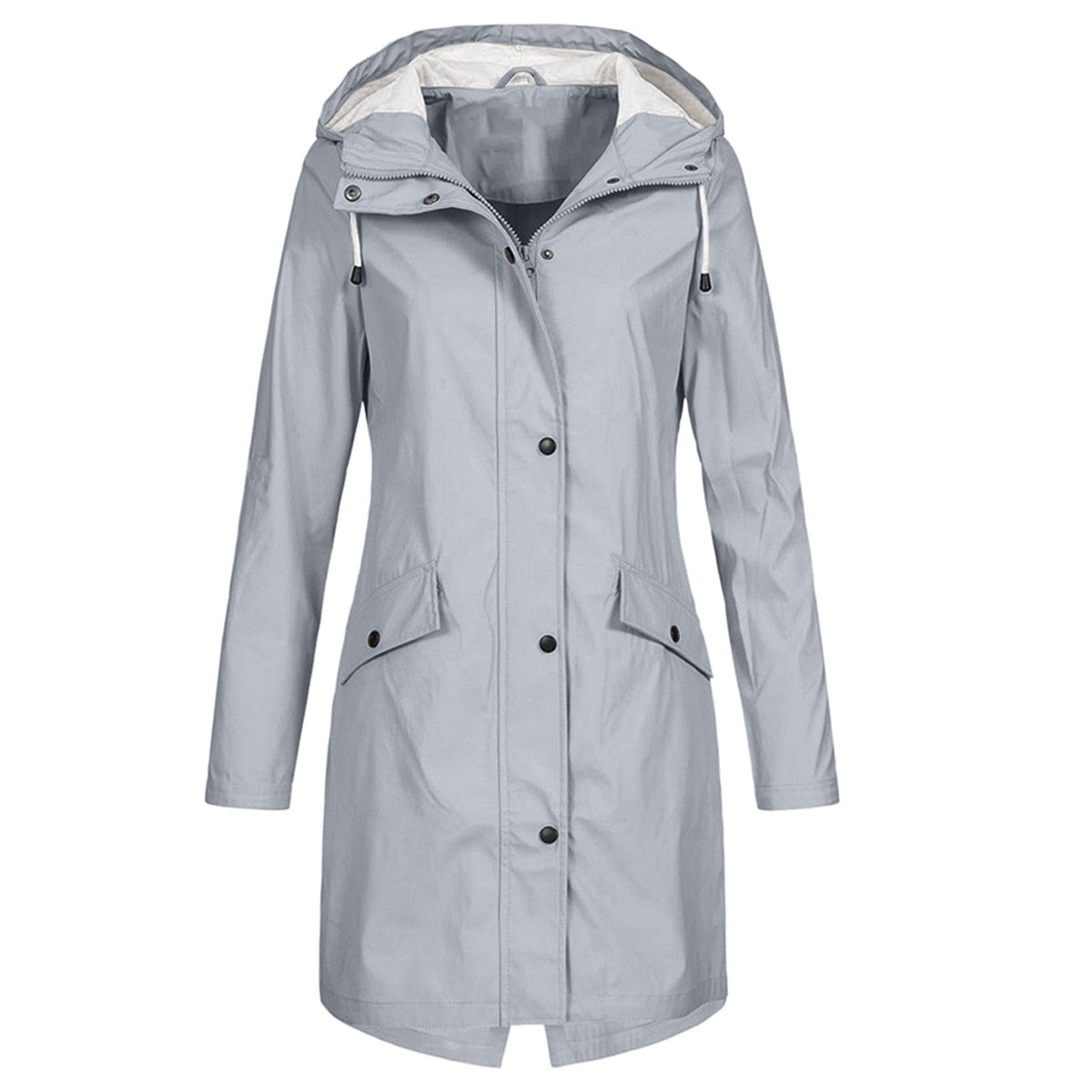 Manon - Imperméable Femme Long pour l'Automne avec Capuche et Poches