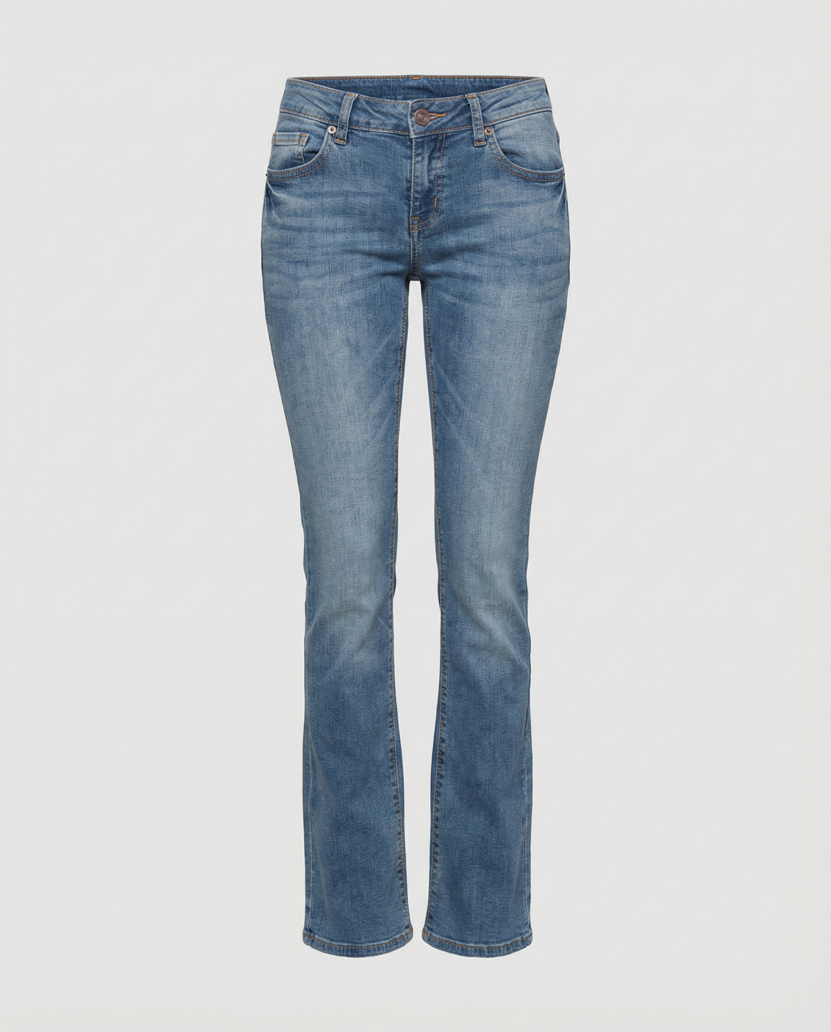 Manon - Jean Femme Coupe Slim Taille Haute avec Bas Légèrement Évasé
