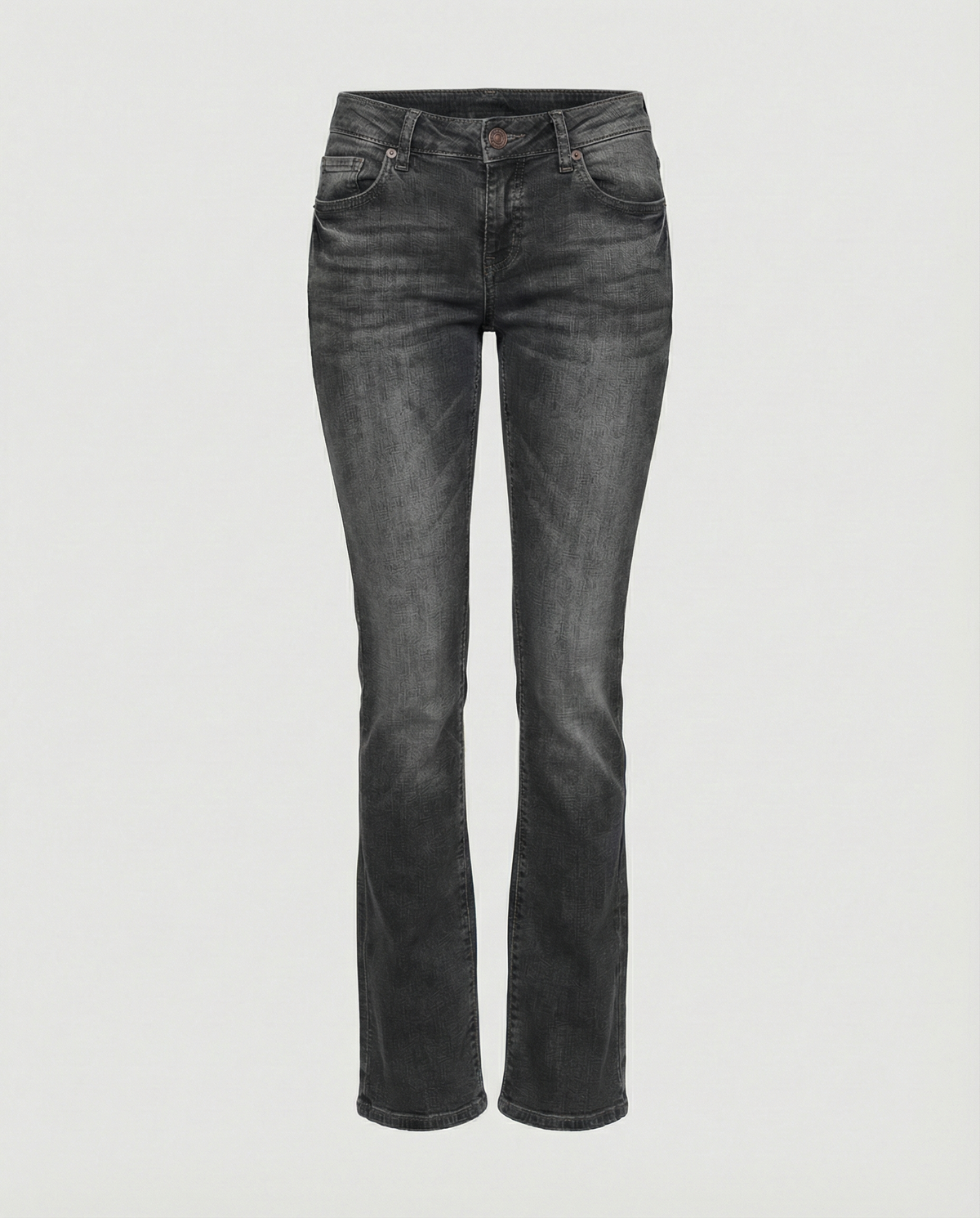 Manon - Jean Femme Coupe Slim Taille Haute avec Bas Légèrement Évasé