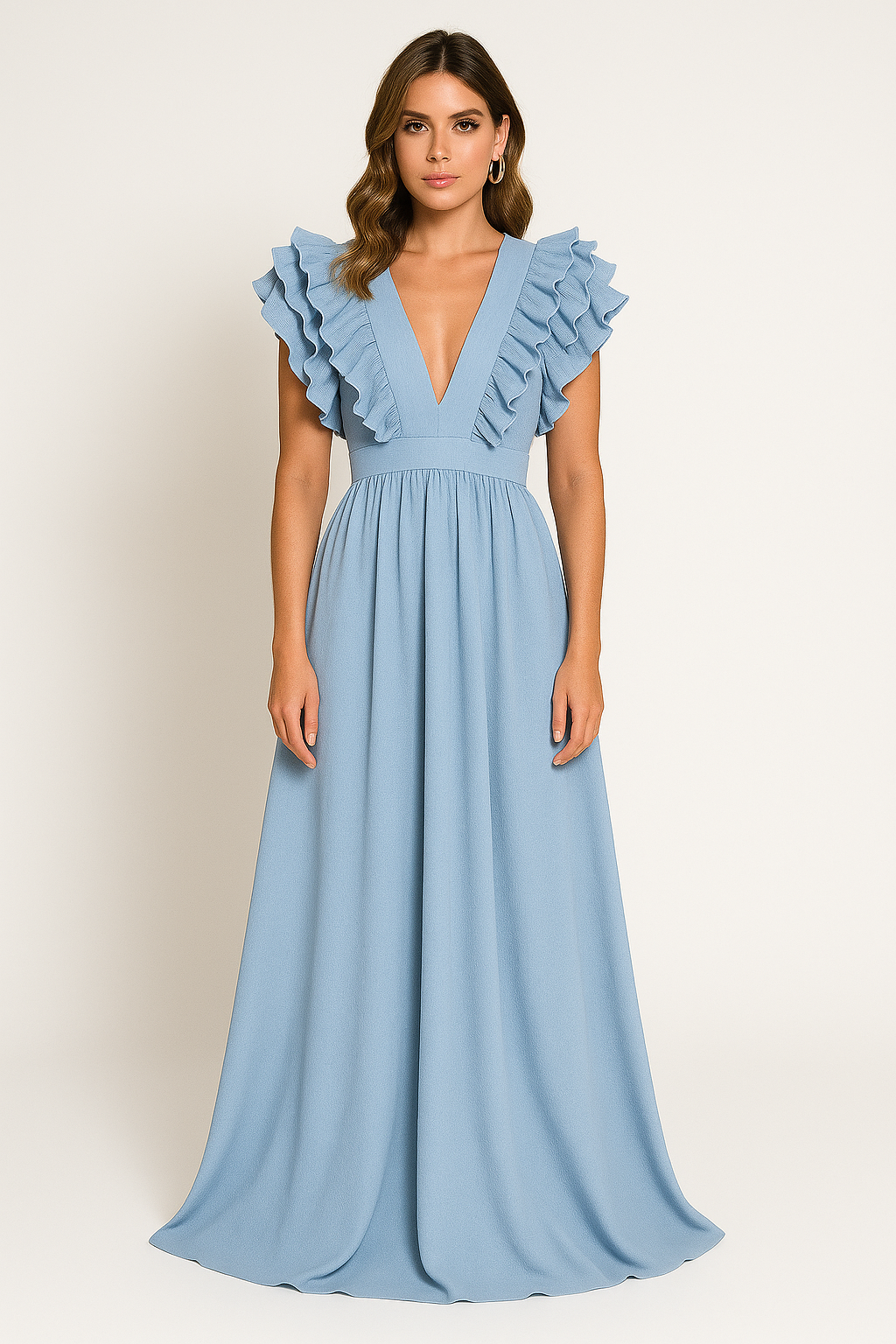 Manon - Robe Femme Invitée Mariage Longue et Fluide pour l'Automne