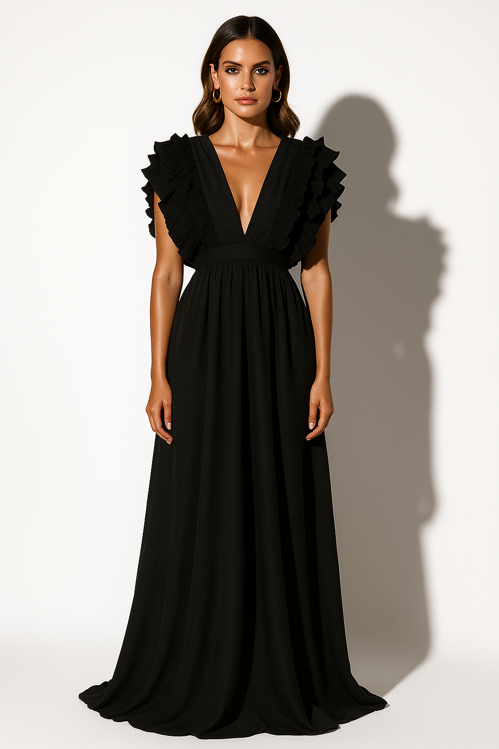 Manon - Robe Femme Invitée Mariage Longue et Fluide pour l'Automne