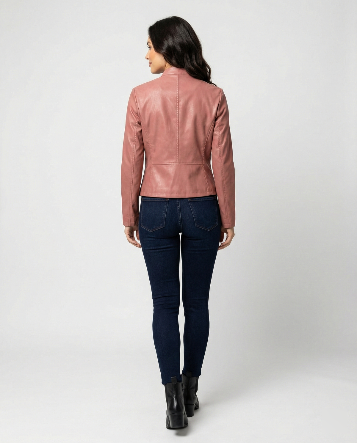 Manon - Veste Femme en Cuir Style Zippée pour l'Automne