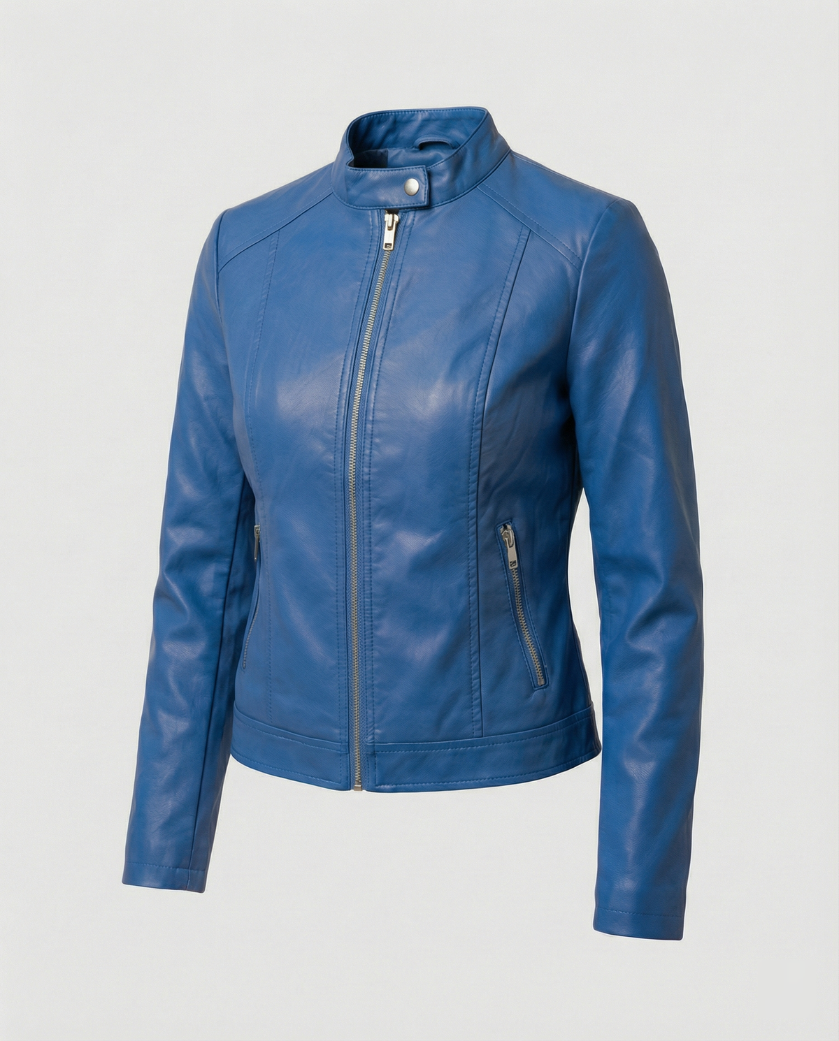 Manon - Veste Femme en Cuir Style Zippée pour l'Automne