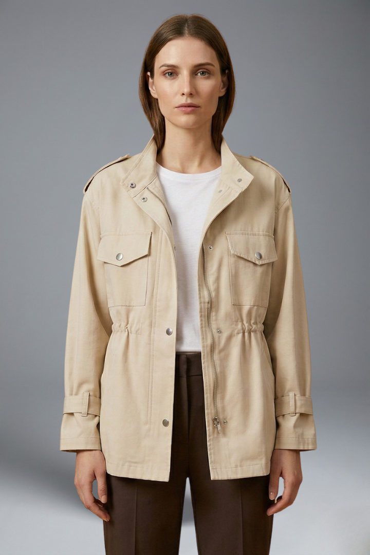 Manon - Veste femme imperméable et mi saison avec coupe courte et légère