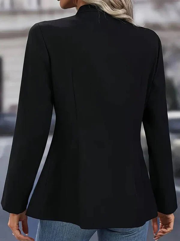 Margaux - Blazer Femme d'Automne Élégant avec Col Rond et Boutons Dorés