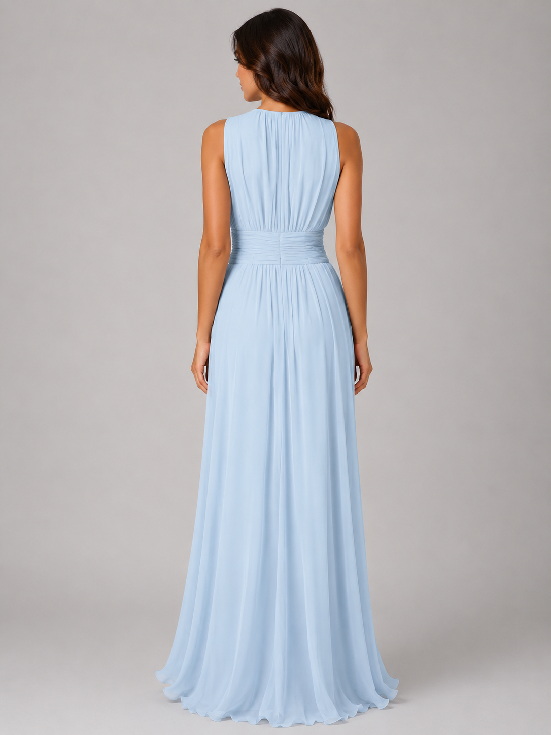 Margaux - Robe Invitée Mariage d'Automne Longue et Fluide Plissée