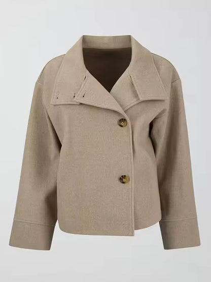 Margaux - Veste Femme Automne Courte Oversize avec Col Montant